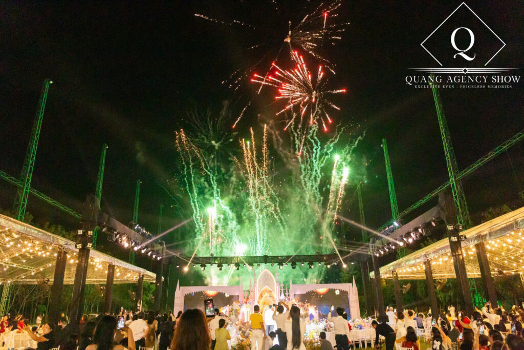Thuê bắn pháo giá rẻ đơn vị Quang Agency Show