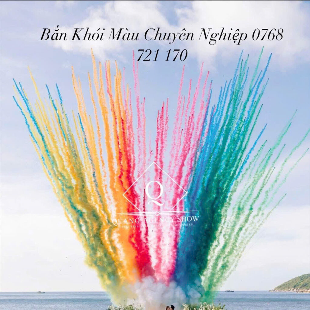 pháo khói màu đám cưới
